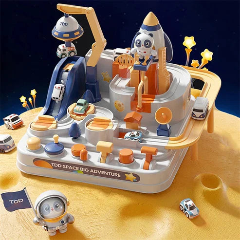 Space Panda Car  Toys Children Train Track Adventure
