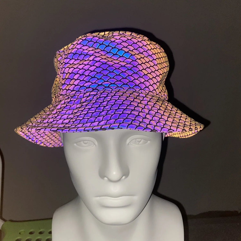 Reflective Bucket Hat Y2K Harajuku
