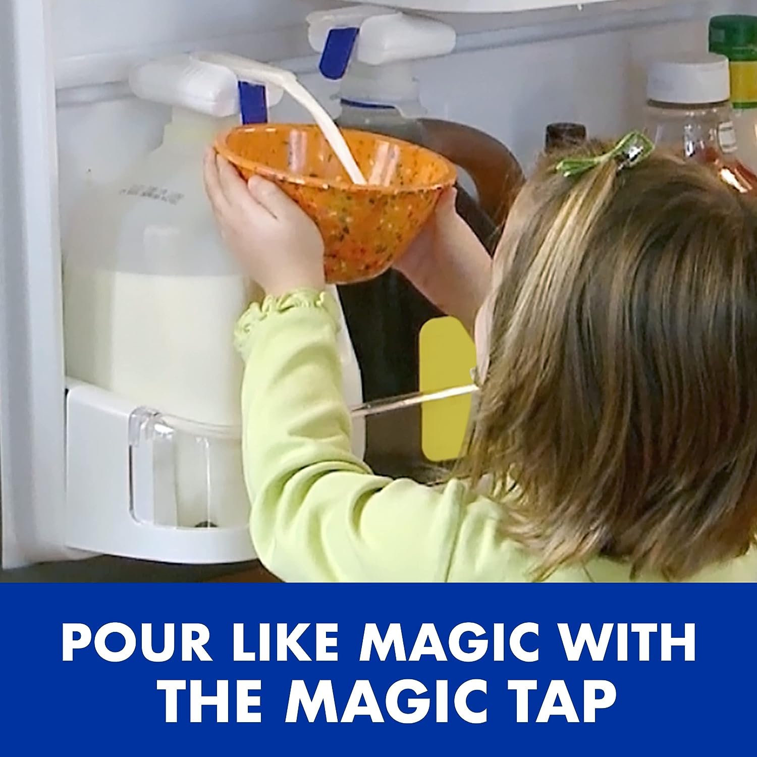 Automatic Drink Dispenser - Hands-Free Beverage Dispenser for Fridge - Perfect for Milk, Juice