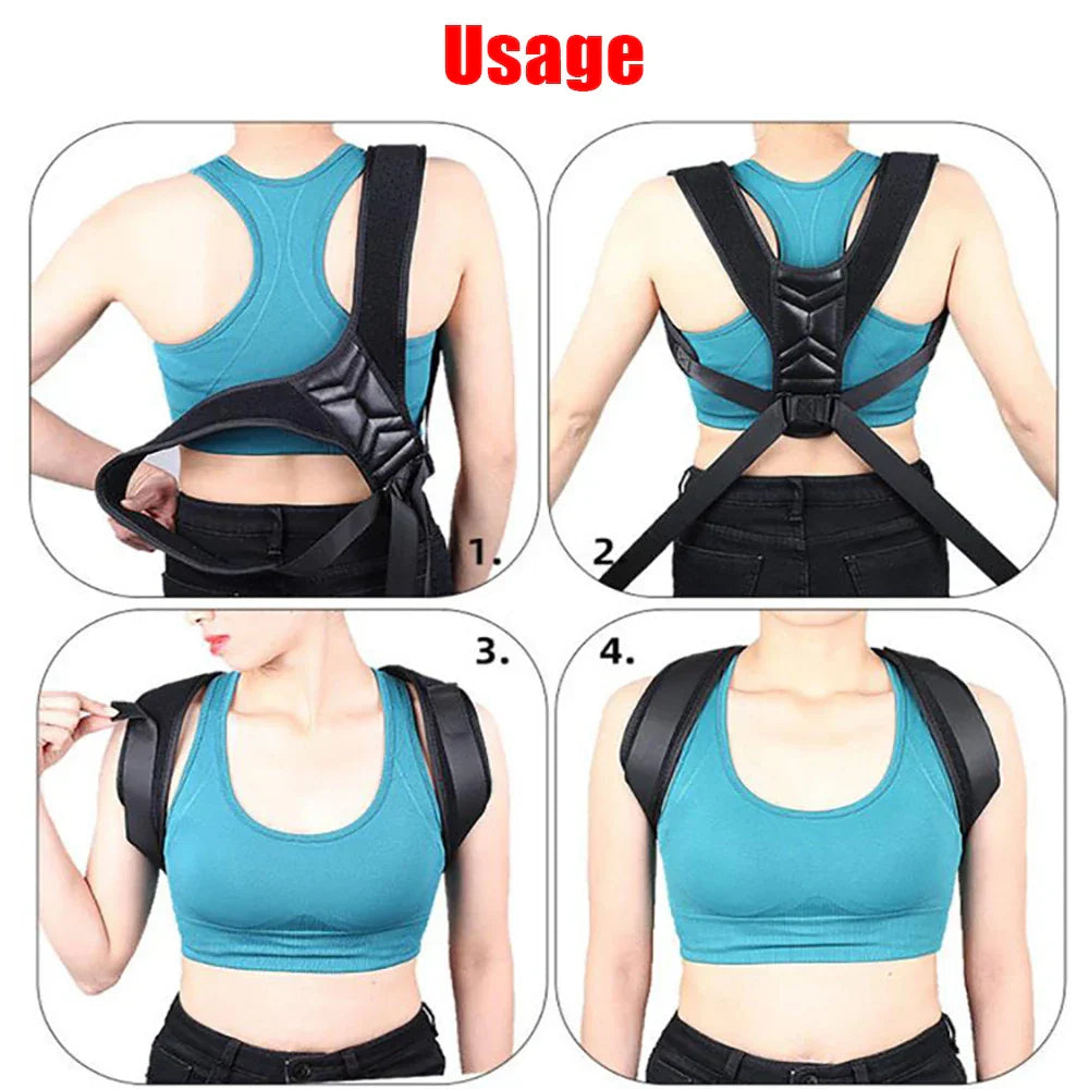 Back Posture Corrector Adjustable Neck Brace Training Equipment