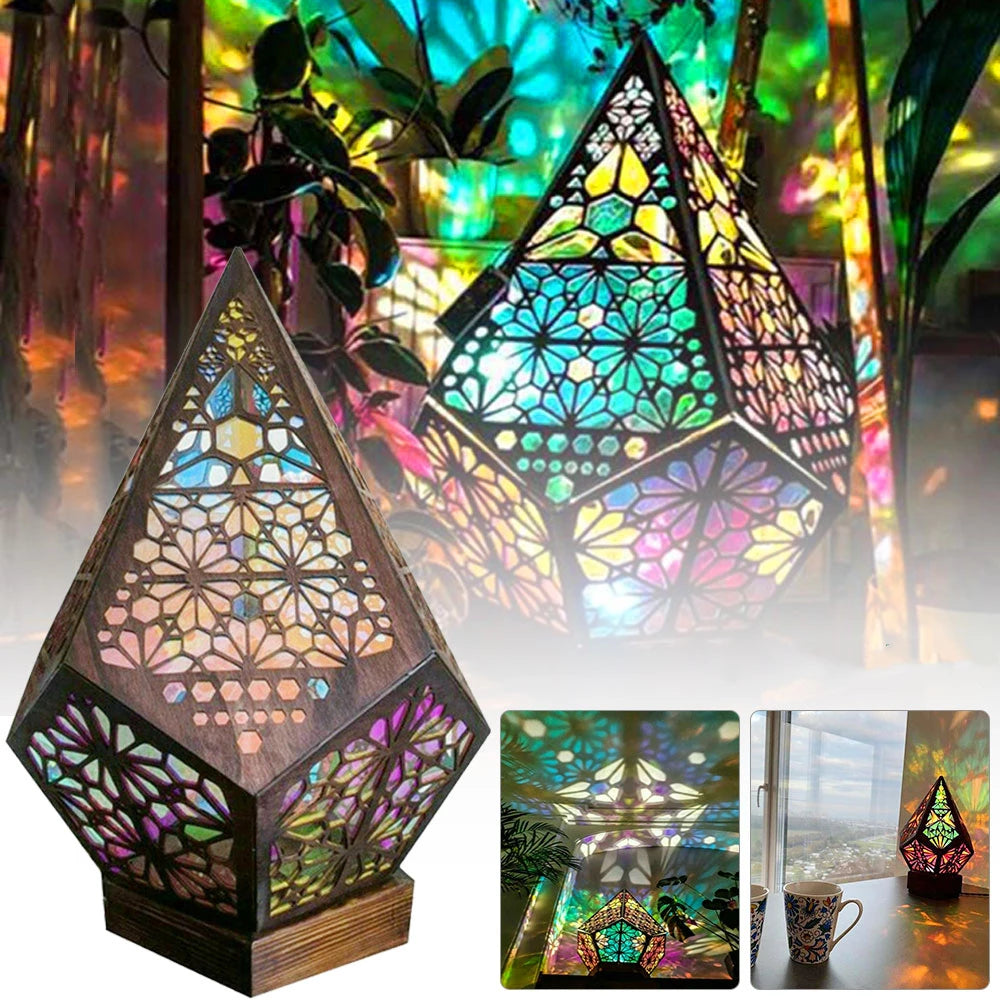 Light-Polar Star Projector Wooden Lamp LED