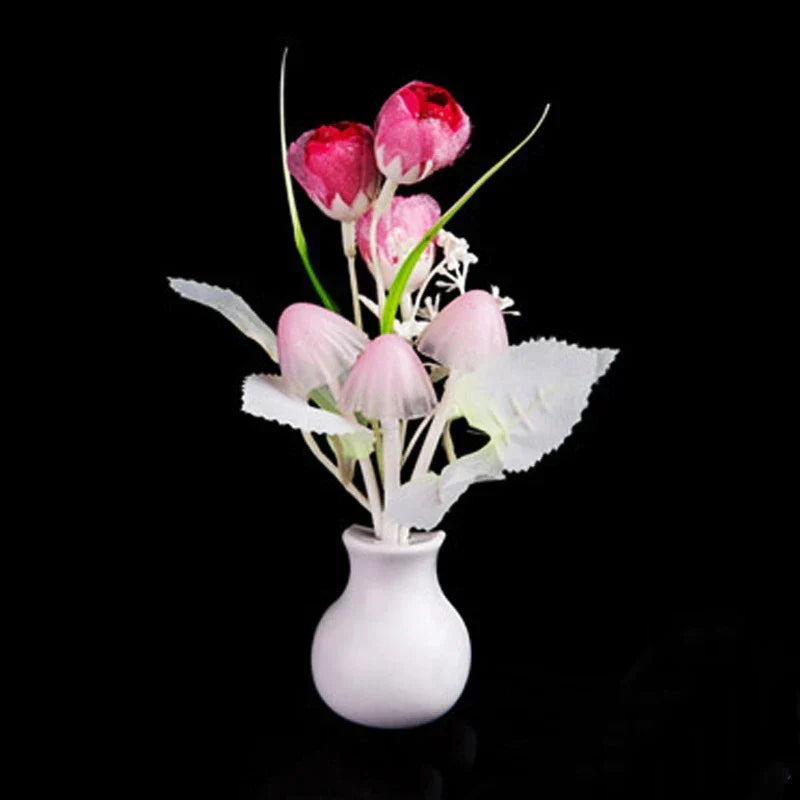 Led Flower Mushroom Night Lights For Bedroom