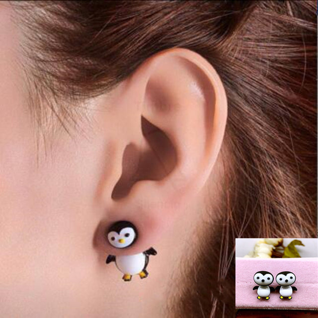 Cat Polymer Clay 3D animal Handmade earrings