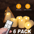 Rechargeable LED Candles Timer Remote Flameless Flickering