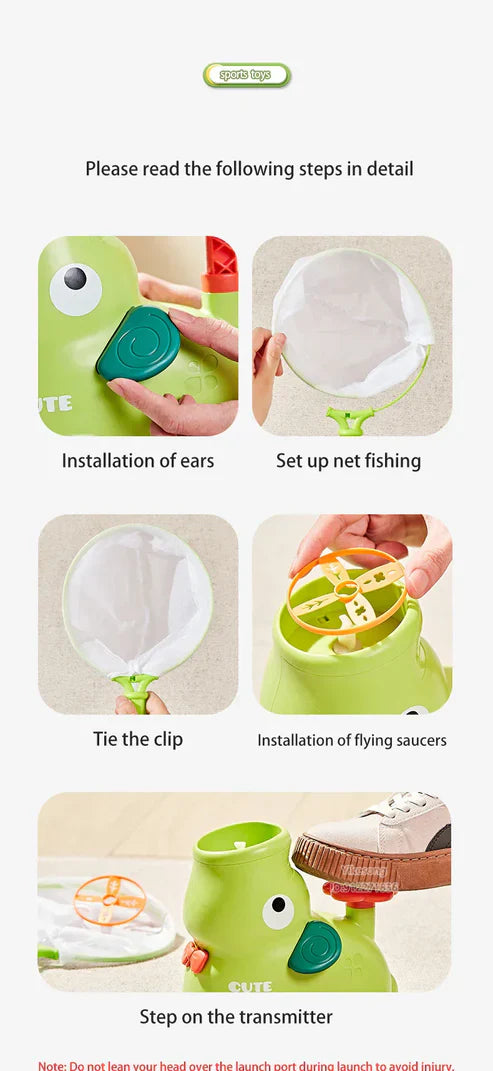 Thrilling Flying Disc launching toy for kids