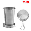 Stainless Steel Folding Cup Foldable Travel Camping Cookware Retractable Cup Teacups Telescopic Cup Drinkware 75ml/150ml/250ml