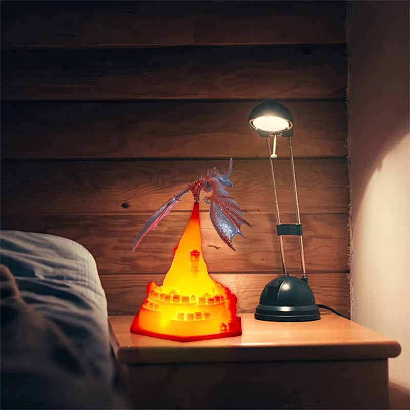 Volcano Dragon Lamps Christmas Decorations 3D
