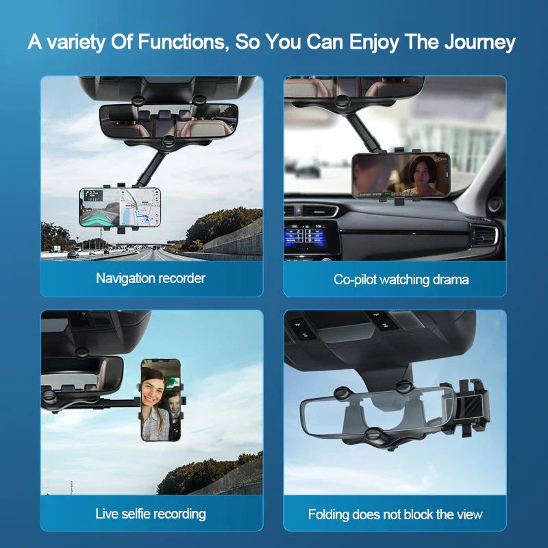 Universal Car Rearview Mirror Phone Holder