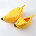 Warm Banana Shaped Cat Bed