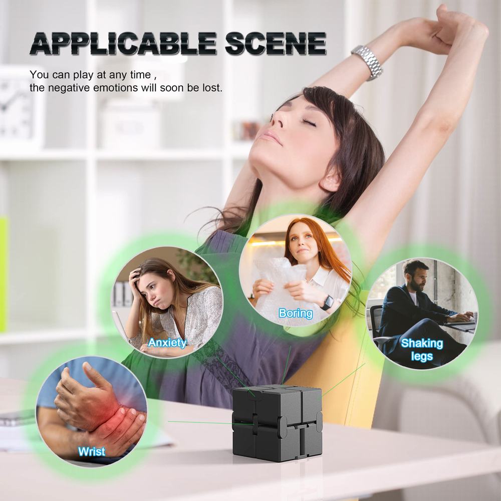 Aluminum Alloy Infinite Magic Cube Anti Stress Fidget Toys