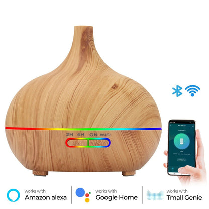 WiFi smart 550ML Electric Aroma Diffuser Essential Oil Diffuser Air Humidifier