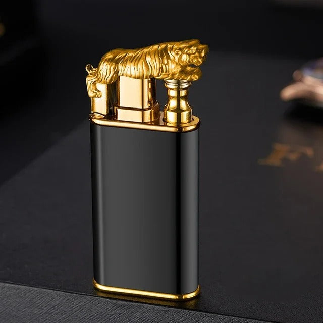 3D Relief Dragon Crocodile Double Fire Lighter Metal Windproof