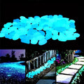 100pcs Glow In The Dark Pebbles, Resin Luminous Stones