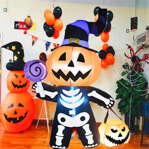 1.8M/6FT Halloween Inflatable Toy Giant Pumpkin Skull Ghost