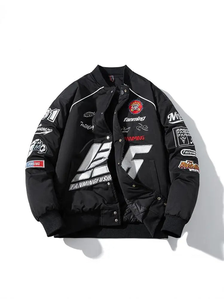 Letter Embroidery Autumn Winter jacket