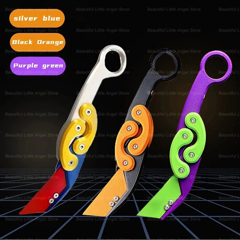 3D Printed Gravity Claw Knife Toy Stress Relief