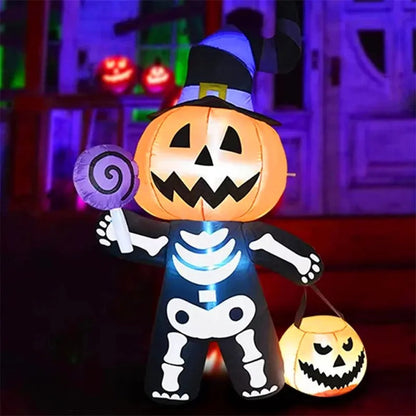 1.8M/6FT Halloween Inflatable Toy Giant Pumpkin Skull Ghost