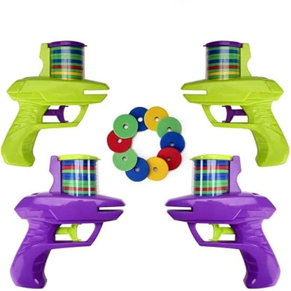 Foam Disc Gun Toy Flying Disc Shooting Launcher
