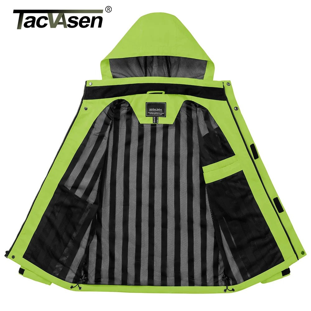 Jackets Mens Mesh Lined Waterproof Rain Jacket