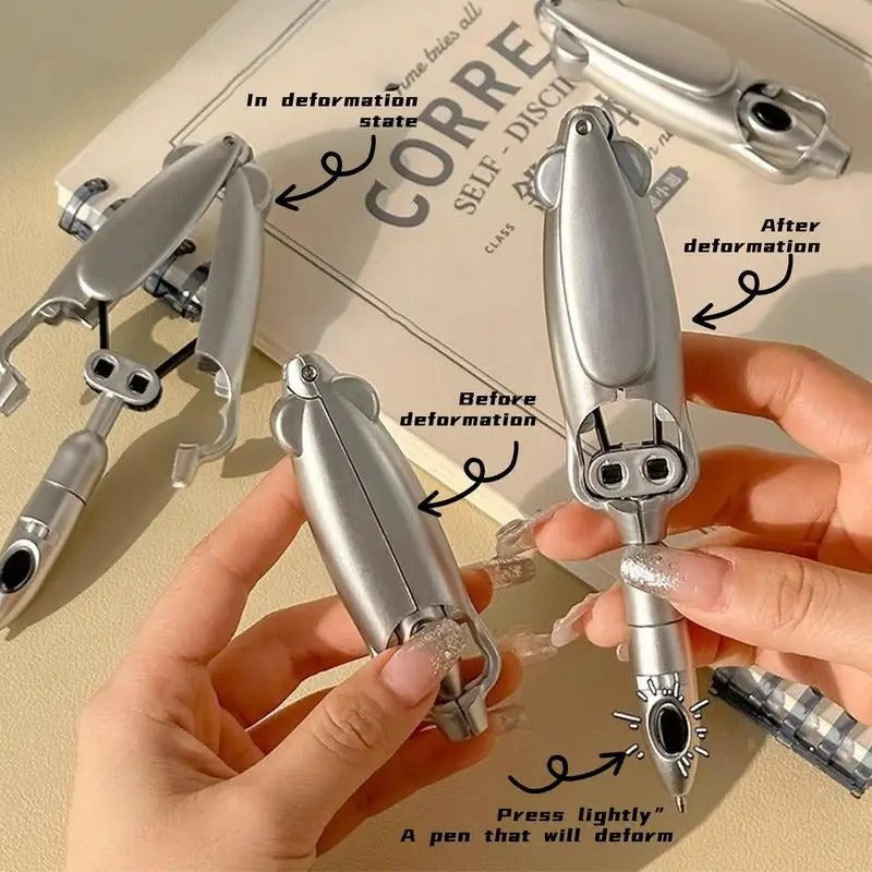 Creative Unique Folding Ballpoint Pen 0.5mm Black Gel