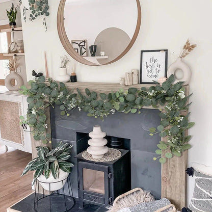 1pc Artificial Eucalyptus Leaves Greenery Garland Faux Plant