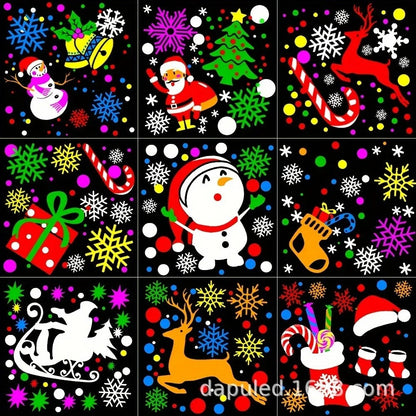 1pc Snowflake Christmas Laser Projector Light,16 patterns Waterproof Rotating
