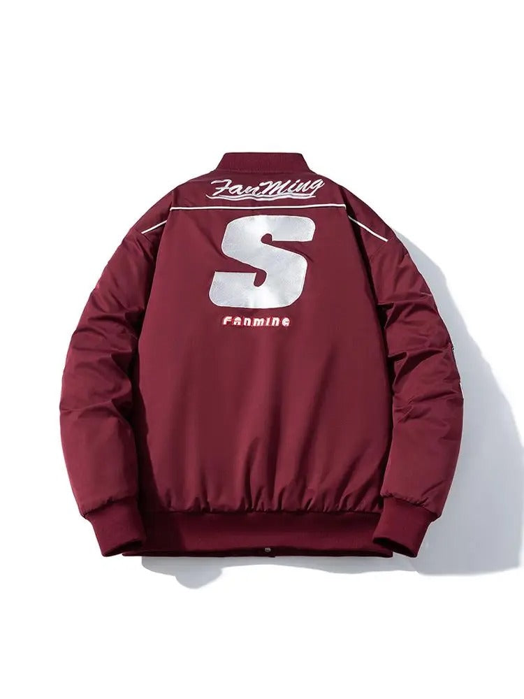 Letter Embroidery Autumn Winter jacket
