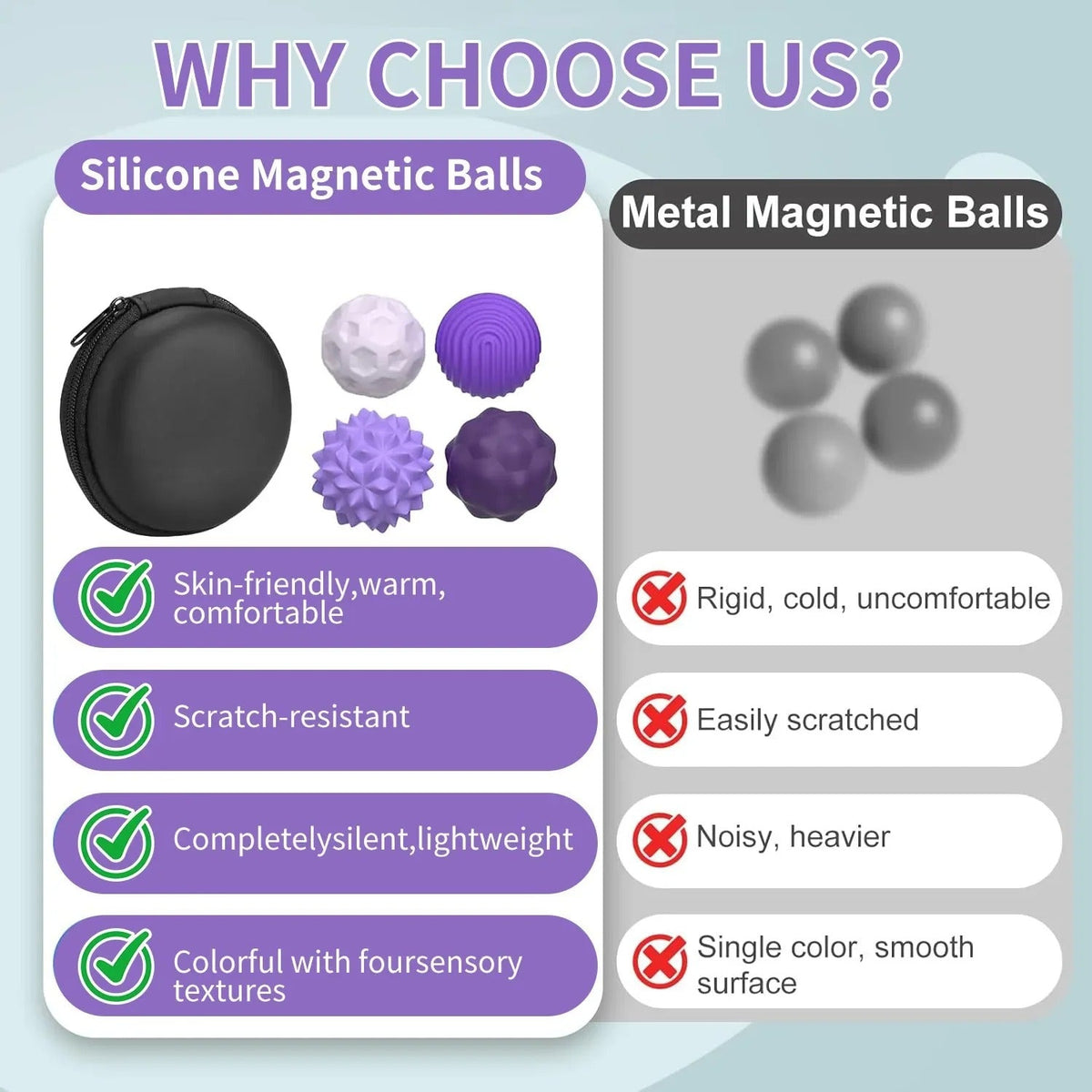 Silicone Magnetic Sensory Balls Fidget Toy