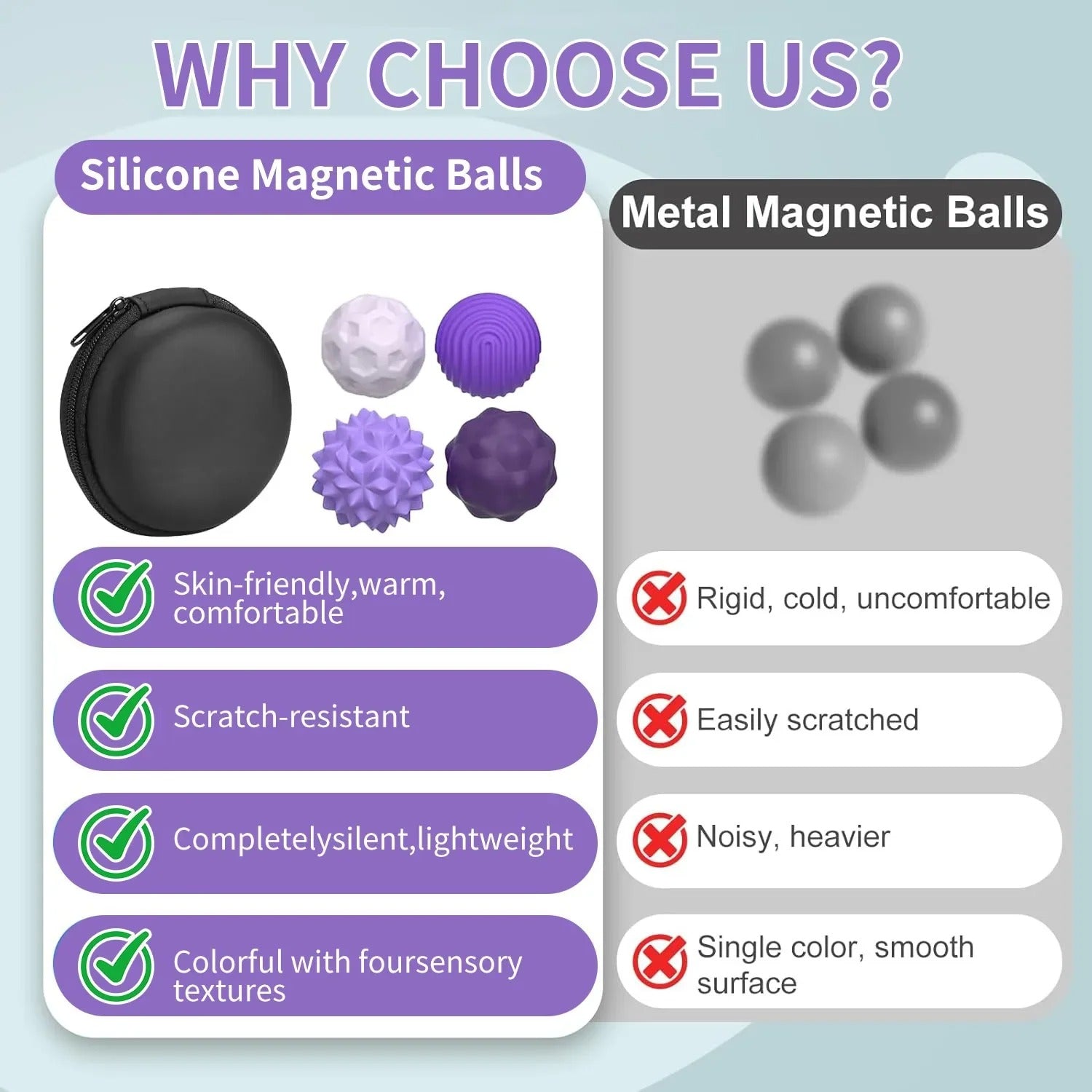 Silicone Magnetic Sensory Balls Fidget Toy