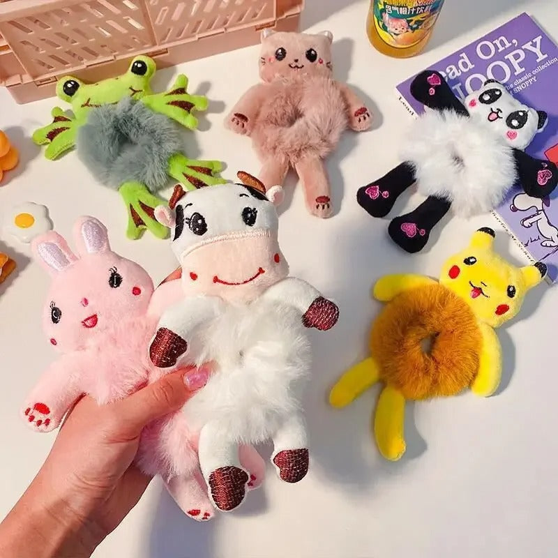 Hair Circle Girl Frog Plush