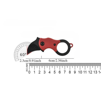 Folding Knife EDC Key Fox Claw Box Cutter Necklace Knife Camping Portable Self-defense Pocket Knife