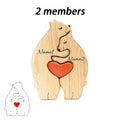 Art Wooden Bear Family Puzzle Personalized Name Custom