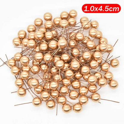 1000/50x Mini Artificial Berries Red Fake Berry Cherry Stamen for Christmas
