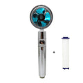 Hydro Jet Powered Handheld Turbo Fan High Pressure Shower Head With Filter
