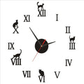 3D Cat Design Wall Clock