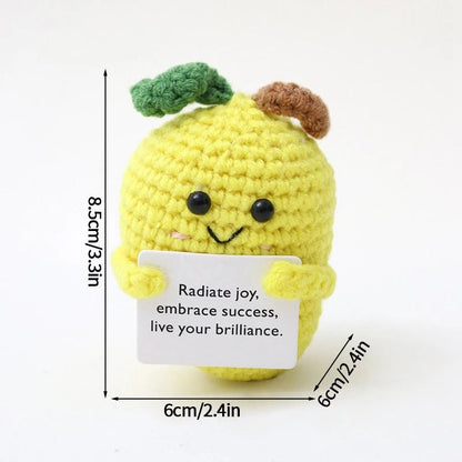 Positive Crochet Doll Funny Valentines Day Gift with Card