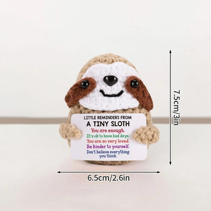 Positive Crochet Doll Funny Valentines Day Gift with Card