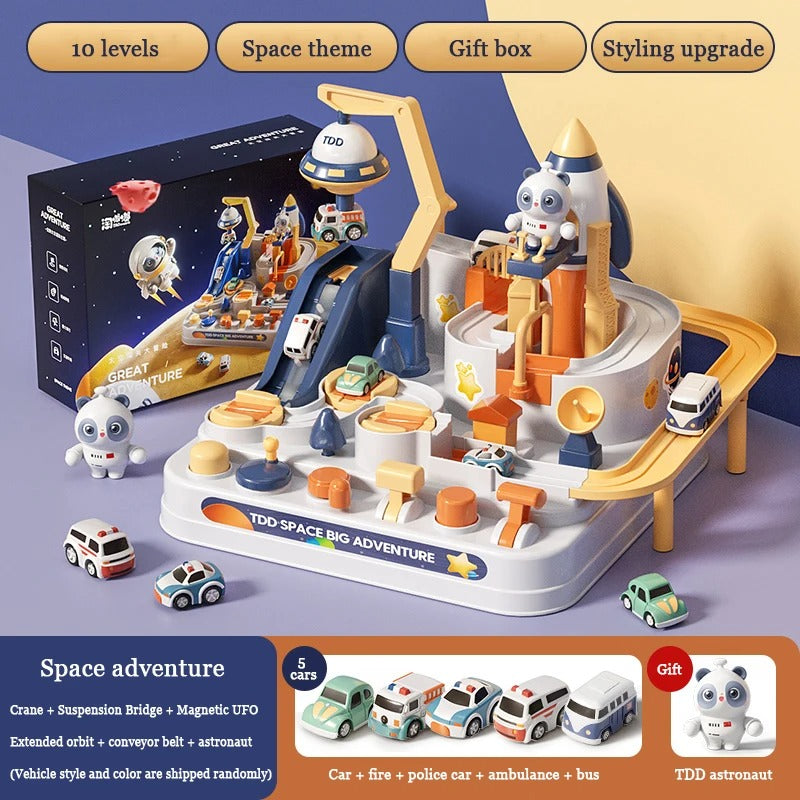 Space Panda Car  Toys Children Train Track Adventure