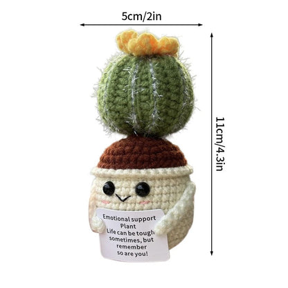 Positive Crochet Doll Funny Valentines Day Gift with Card
