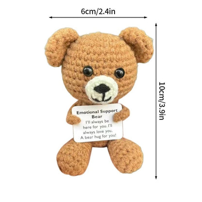 Positive Crochet Doll Funny Valentines Day Gift with Card