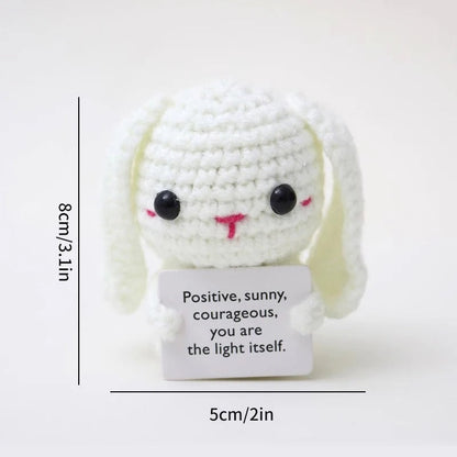 Positive Crochet Doll Funny Valentines Day Gift with Card