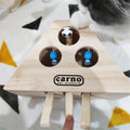 Cat Toy Chase Mouse Solid Wooden Interactive Maze Pet Hit Hamster With Three Five Holes Mouse Hole Catch Bite Catnip Funny Toy